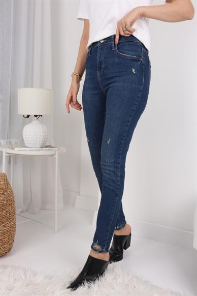 High Rise Paça Tırnaklı Full Lİkralı Skiny Jean