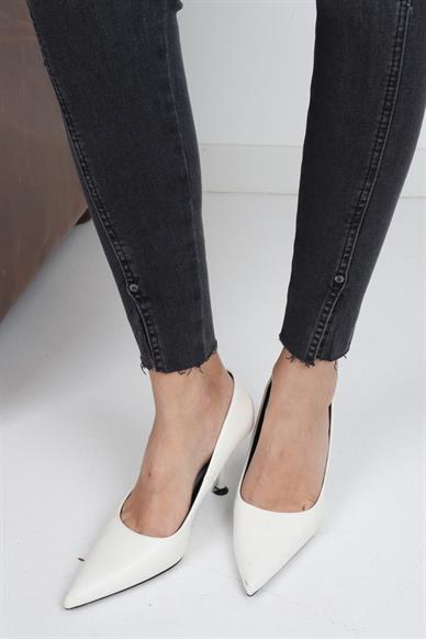High Rise Paça Yırtmaçlı Full likralı Skiny Jean