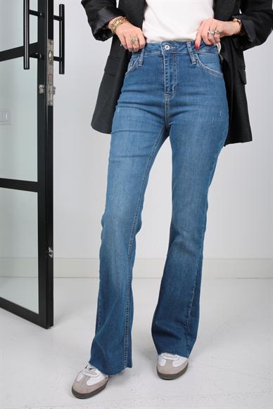 Hıgh Rise Tırnaklı Flare Jean(1825-4)