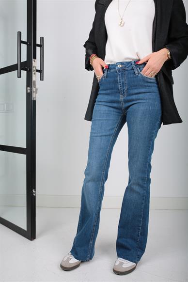 Hıgh Rise Tırnaklı Flare Jean(1825-4)