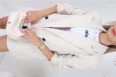 İki Düğmeli Naturel Keten Blazer Ceket