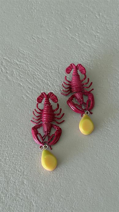 Istakoz Figürlü Küpe