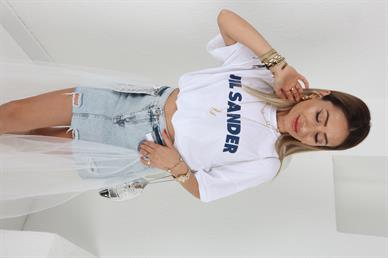 Jil Sander Baskılı BEyaz Tshirt