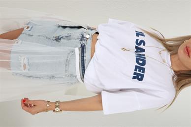 Jil Sander Baskılı BEyaz Tshirt