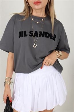 Jil Sander Baskılı Gri Tshirt