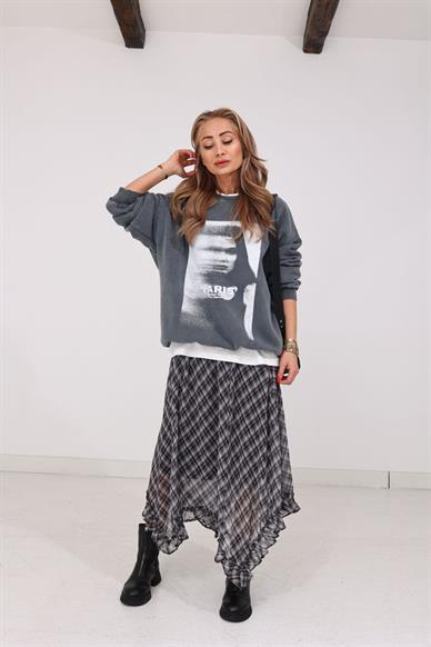 Kadın Baskılı Yıkamalı Sweatshirt