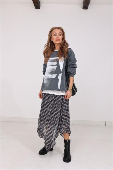 Kadın Baskılı Yıkamalı Sweatshirt