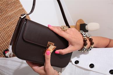 Kahve Boncuklu Leopar Desen Bileklik