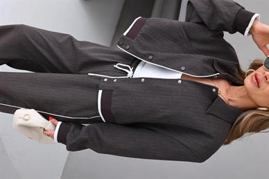 Kahve Çizgili Boımber Ceket