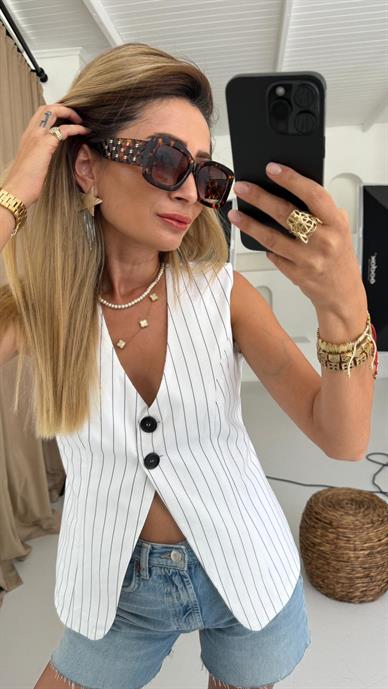 Kahve Desenli Geniş Saplı Kemik Gözlük(8377)