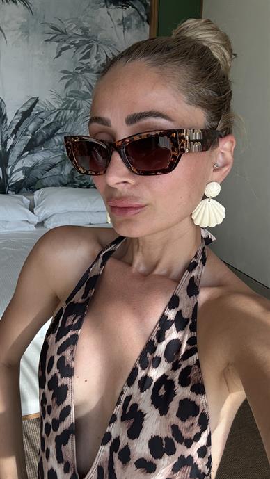 Kahve Leopar Desen Kemik Gözlük(Smu09ws)