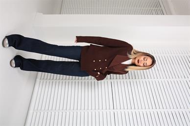 Kahve Şal Yaka Gold Düğmeli Hırka