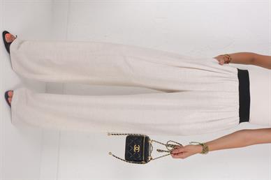 Kalın Lastikli Taş Bol Pantolon