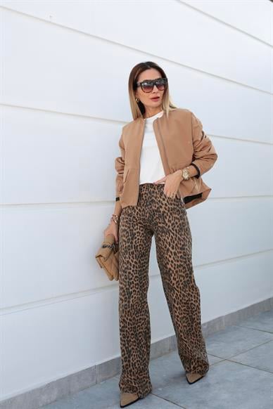 Kapak Cepli Pileli Camel Bomber Ceket