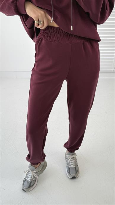 Kapüşonlu Modal Bordo Eşofman Takımı