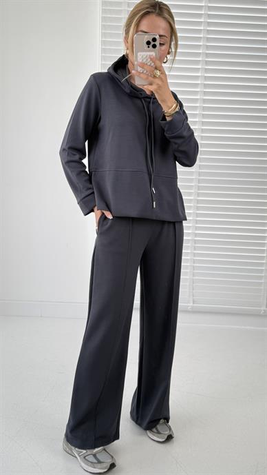 Kapüşonlu Modal Füme Eşofman Takımı