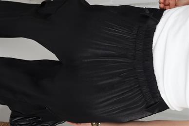 Kargo Cep Siyah Saten Pantolon