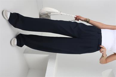 Kemeri Tek Düğmeli Lacivert Pantolon