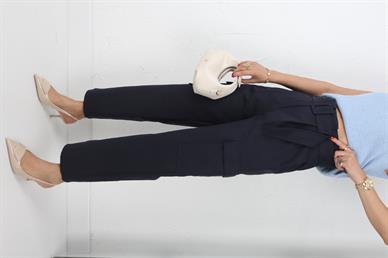 Kemerli Gabardin Kargo Cep Lacivert Pantolon