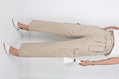 Kemerli Gabardin Kargo Cep Taş Pantolon