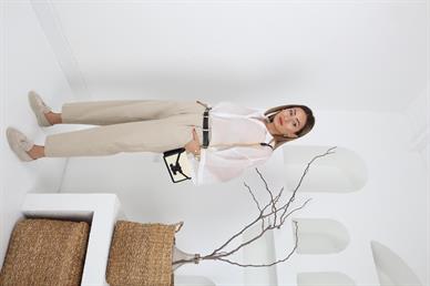 Kemerli Havuç Kesim Keten Pantolon