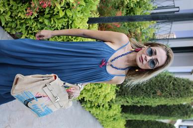 Kilitli Mavi Desenli Jüt Çanya