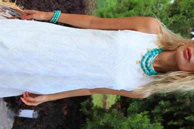 Kolsuz Boydan Astarlı Fisto Uzun Elbise