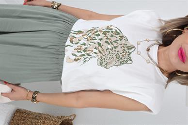 Kolsuz Vatkalı Pul İşli Tshirt