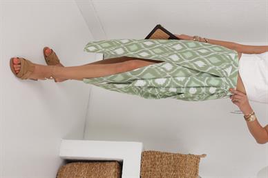 Kruvaze Bağlamalı Keten Etek