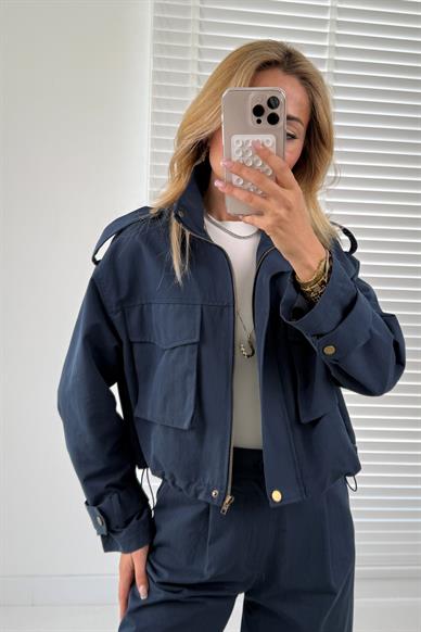 Lacivert Cepli Tensel Gabardin Takım