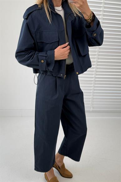 Lacivert Cepli Tensel Gabardin Takım