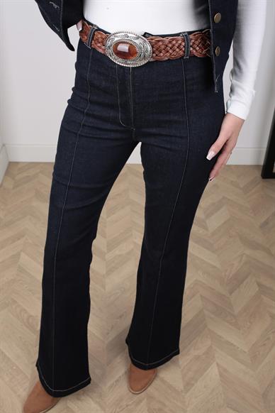 Lacivert Yelekli Denim Takım