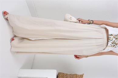 Lastikli Geniş Kesim Taş Tensel Pantolon