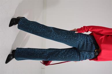 Leopar Desen Geniş Paça Jean