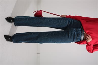 Leopar Desen Geniş Paça Jean