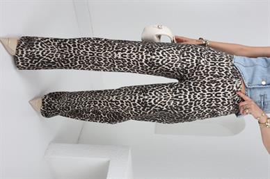 Leopar Desen Straight Fit Jean