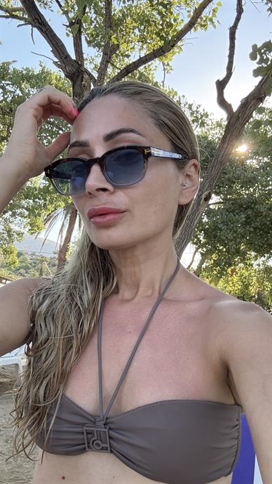 Leopar Kemik Çerçeveli Mavi Gözlük(Ae 5808 )