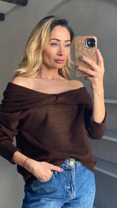 Madonna Yaka Kahve Kazak