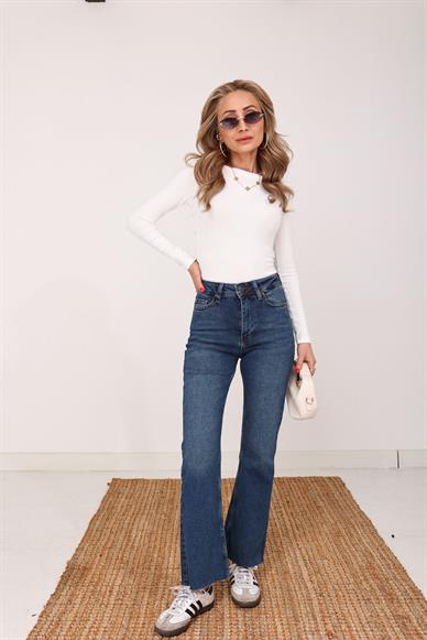 Mavi Full Likralı Boru Paça Jean(1706-01)