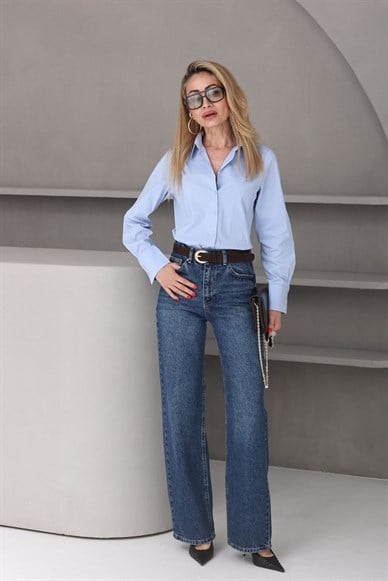 Mavi Slim Fit Gömlek