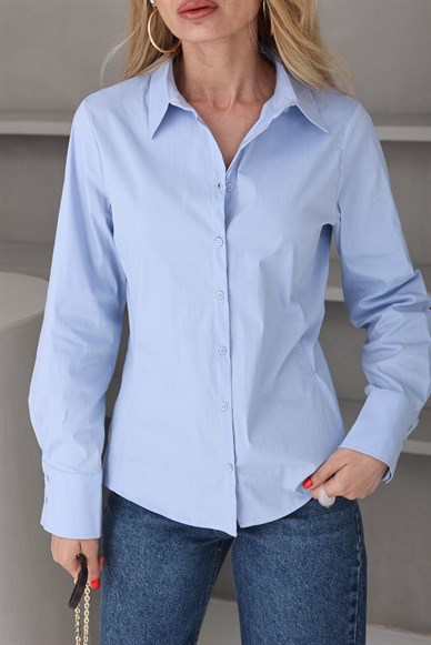 Mavi Slim Fit Gömlek