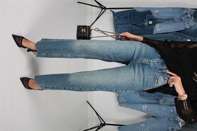 Mavi Taşlamalı Bootcut Jean(1871-4)