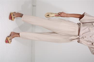 Önden Bağlamalı Taş Gömlek Takım