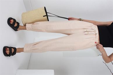 Paça Pilili Halat Kemer Taş Pantolon