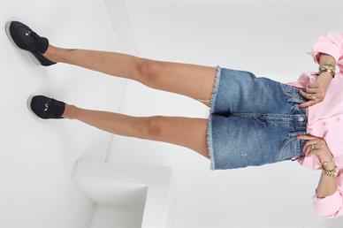 Paçası Püsküllü Denim Şort(1294)