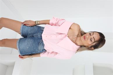 Paçası Püsküllü Denim Şort(1294)