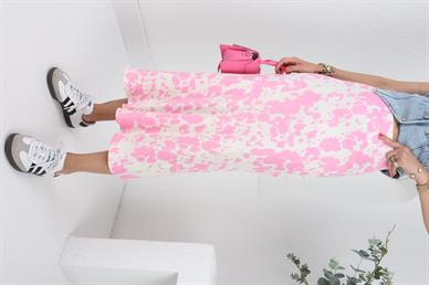 Pembe Batik Desen Saten Etek