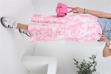 Pembe Batik Desen Saten Etek