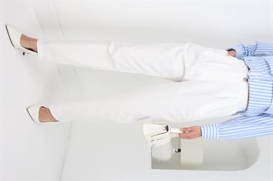 Pileli Bol Kesim Ekru Pantolon