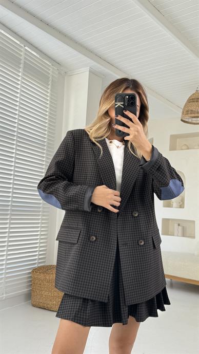 Pötikare Denim Detay Pileli Etekli Takım